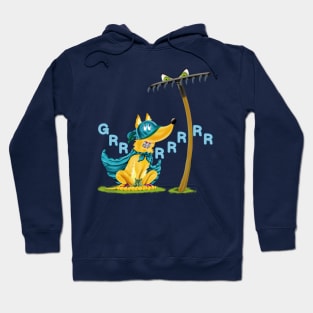 Peppe, the Super Puppy versus Cheating Rake Hoodie